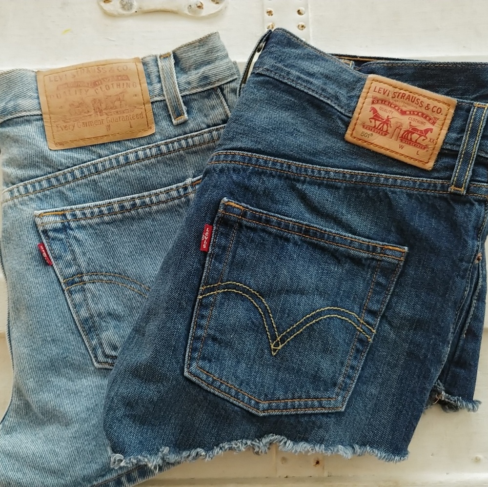 Two pair of Levi shorts